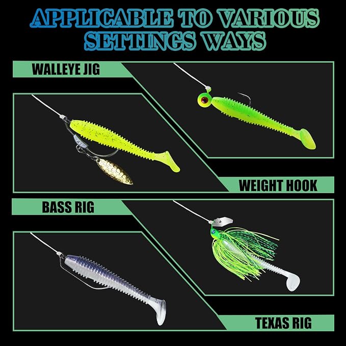 Soft Fishing Lures, 6.5cm/8cm Paddle Tail Swimbaits Soft Plastic Lures Kit for Bass Trout Walleye Crappie 30pcs/40pcs…