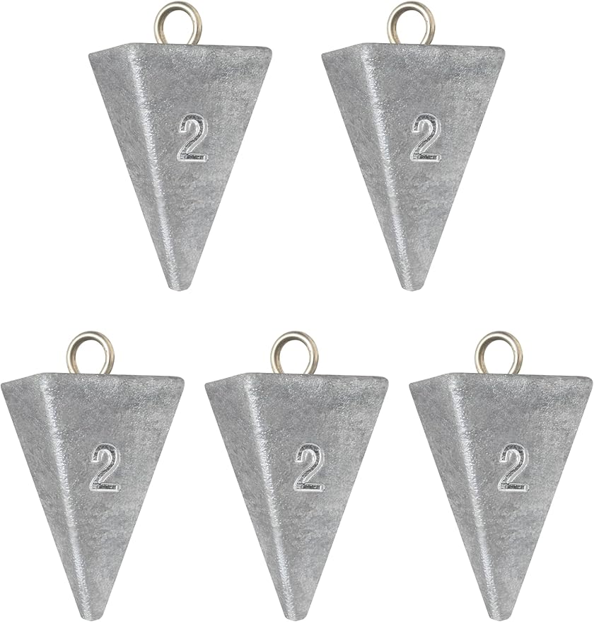 BLUEWING Pyramid Sinkers Lead Fishing Weights 1oz,2oz,3oz,5oz,8oz,10oz,12oz,16oz,32oz for Saltwater