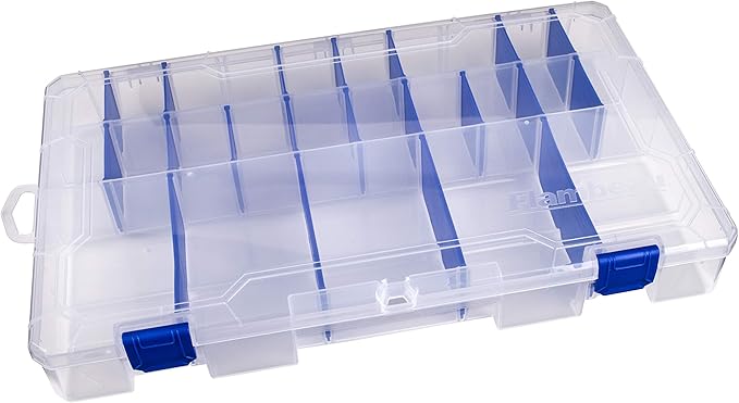 Flambeau Outdoors 5003 Fishing - Includes 15 Dividers, 25 Compartments, Clear Fishing Lure Organizer, Tuff Tainer with Zerust Anti-Rust Dividers - 14.25" x 9.12" x 2"