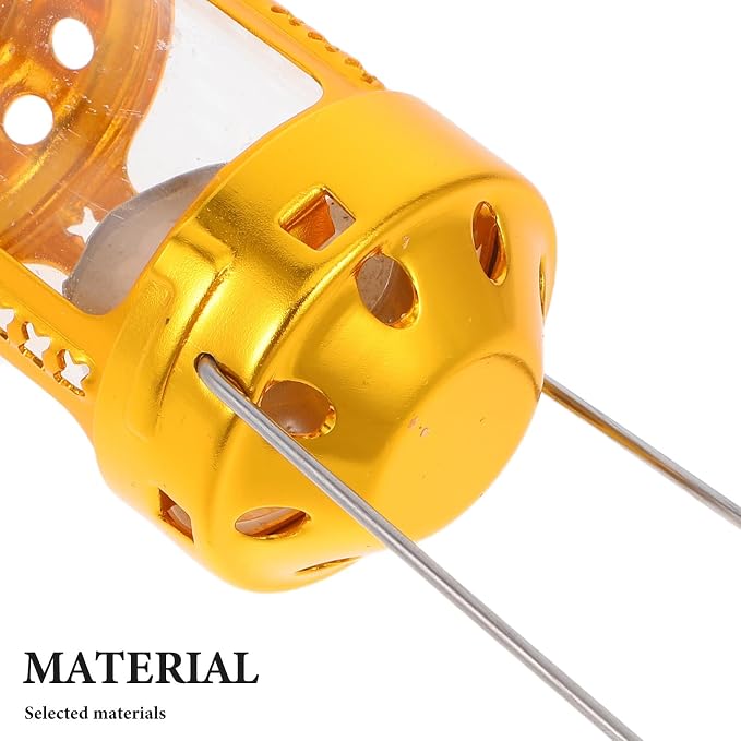 Toddmomy Candle Lantern: Portable Aluminum Alloy Camping Lantern Vintage Tea Light Design Hanging Lamp for Night Fishing Outdoor Adventures and Family Camping