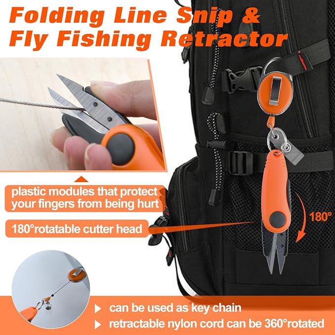 SPEEDWOX Fishing Pliers Hook Remover - Saltwater Gear With Line Cutter, Crimping Tool, Clippers, Pistol Grip Split Ring
