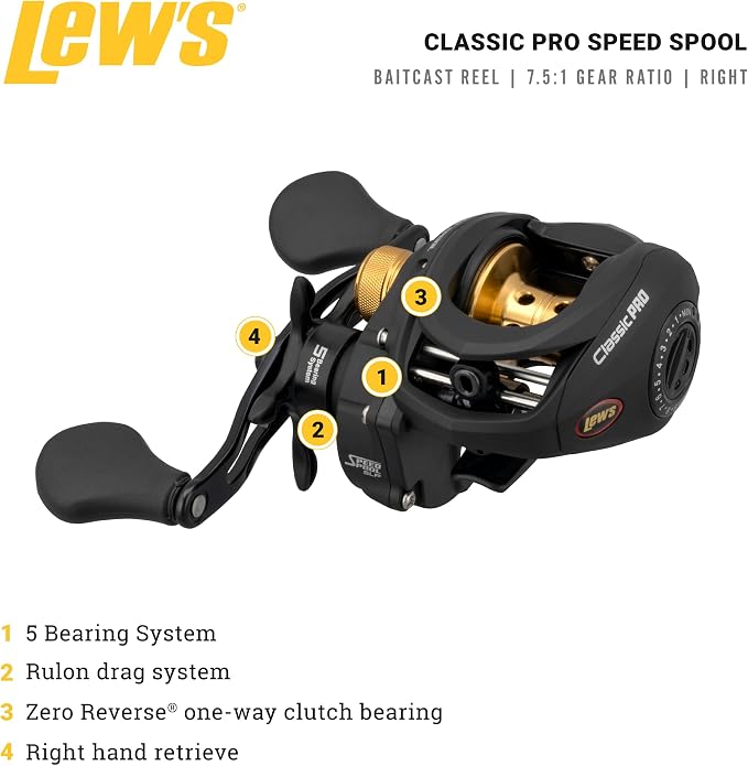 Lew's Classic Pro Speed Spool SLP Baitcast Reel