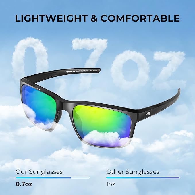 KastKing Toccoa Polarized Sport Sunglasses for Men and Women,Ideal for Driving Fishing Cycling and Running,UV Protection