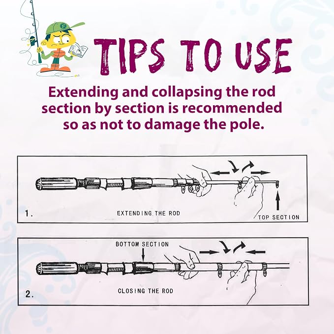 WIDDEN Kids Fishing Pole, Portable Telescopic Kids Fishing Poles for Boys and Girls, Fishing Rod and Reel Combo Kit with Tackle Box, and Fishing Net, Best Fishing Pole for Toddler Youth