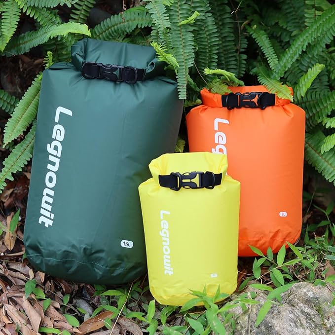 Dry Bag, 3 Pack/5 Pack Waterproof Lightweight Small & Large Dry Sacks for Outdoor Camping, Backpacking, Kayaking, Boating, Travel and More