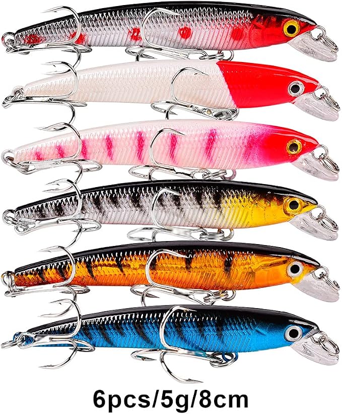 Bass Fishing Lures Kit Set Topwater Hard Baits Minnow Crankbait Pencil VIB Swimbait for Bass Pike Fit Saltwater and Freshwater