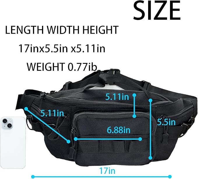Fishing Fanny Pack for Men -Fishing Fanny Pack-Lightweight and Fishing Sling Pack