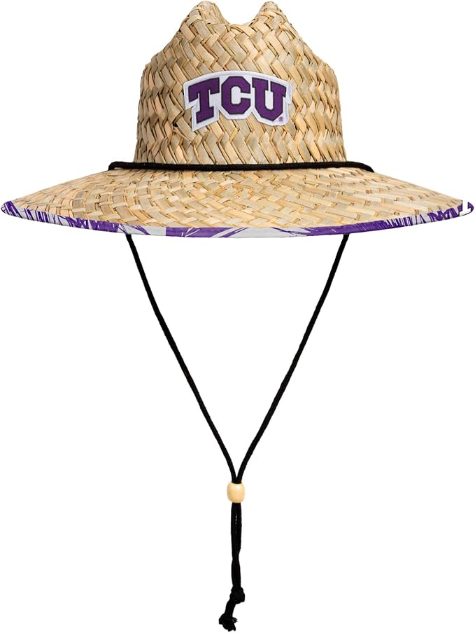 FOCO Men's NCAA College Team Logo Floral Straw Sun Hat