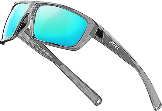 ATTCL Polarized Sunglasses Men for Fishing: UV Protection Lightweight TR90 Sports Wrap Sun Glasses Driving Golf Running