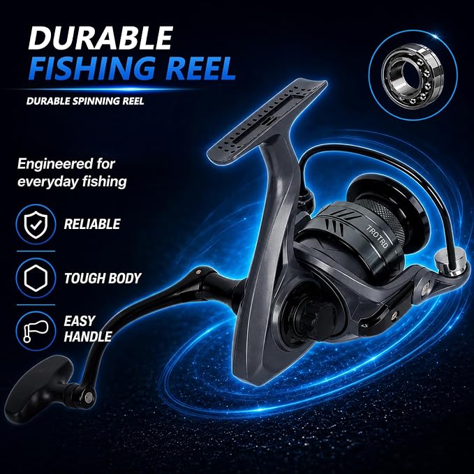 Fishing Rod and Reel Combo Kit—Telescopic Fishing Rod, Collapsible Fishing Rod, Portable Fishing Set w/Tackle Box, Lures & Bag, 4.2oz Carbon Fiber, 5.2:1 Anti-Twist Reel, Freshwater/Light Saltwater