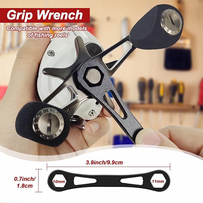 Aventik Fishing Reel Maintenance Kit, Include 24 in 1 Magnetic Screwdriver, Fishing Reel Remover Tool Kit, Fishing Reel Oil All in One Bag