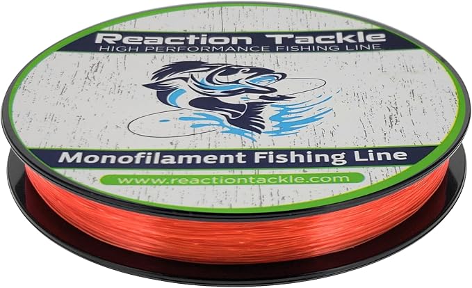 Reaction Tackle Monofilament Fishing Line - Premium Nylon Mono Line, Strong & Abrasion-Resistant, Low Memory for Smooth Long Casts - Freshwater & Saltwater