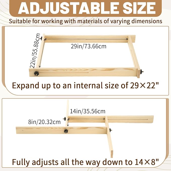 CroBlissful Juice Groove Router Jig, 8 Spacers 4 Pcs 1/4" Shank Round Nose Cove Box Router Bit Adjustable Wooden Juice Groove Jig for Cutting Board Up to 22 x 29, Making Square Recesses(Light Brown)