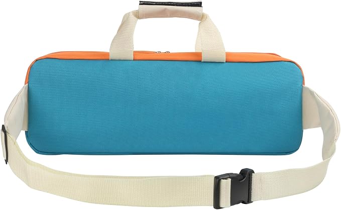 mouhike 17-inch Fishing Tackle Carrier Bag for Telescopic Rods Fishing Tools, Thick Large Capacity Travel Shoulder Storage Case for Fishing Gear, Adjustable Strap Buckle