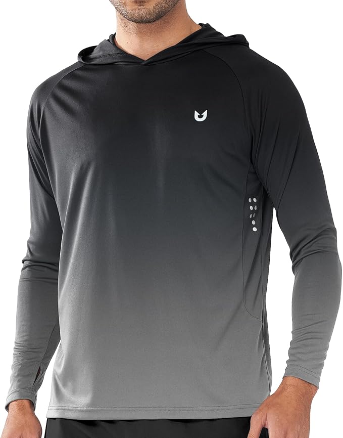 NORTHYARD Men's UPF 50+ Rash Guard Hoodie Long Sleeve Sun Protection Shirt Fishing Swim Beach Hiking Quick Dry Lightweight