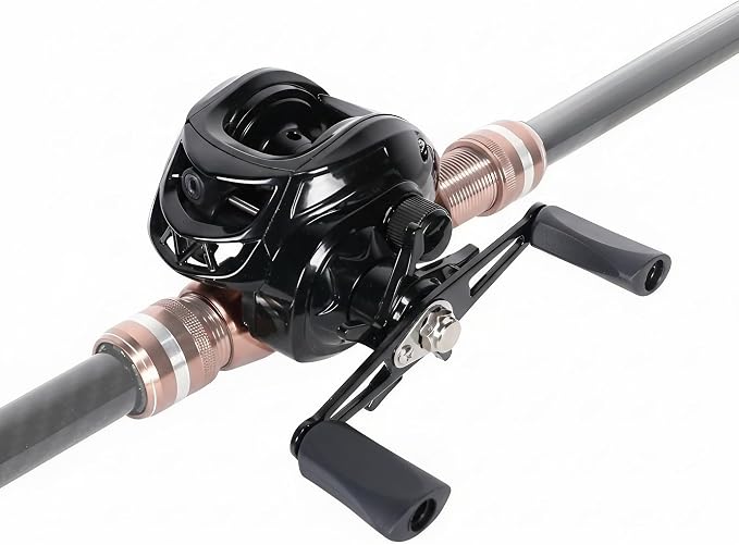 Metal + Nylon Baitcasting Reel - 7.2:1 High-Speed, Metal Spool, Dual Magnetic Brake, 8kg Drag, Long-Casting Anti-Backlash Lure Reel for Bass & Multi-Species Fishing
