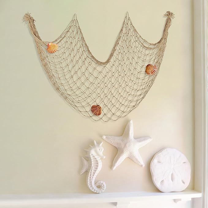 2 Pack Fish Net Decorations for Party