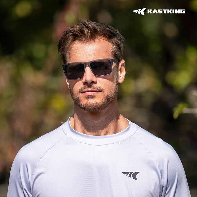 KastKing Beartrap Polarized Sports Fishing Sunglasses, With PuriVex Protective Lens Coating, Square Frame Design, Men Women