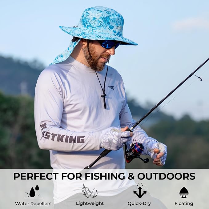 KastKing Sol Armis UPF 50 Boonie Hat - Sun Protection Hat, Fishing Hat, Beach & Hiking Hat, Paddling