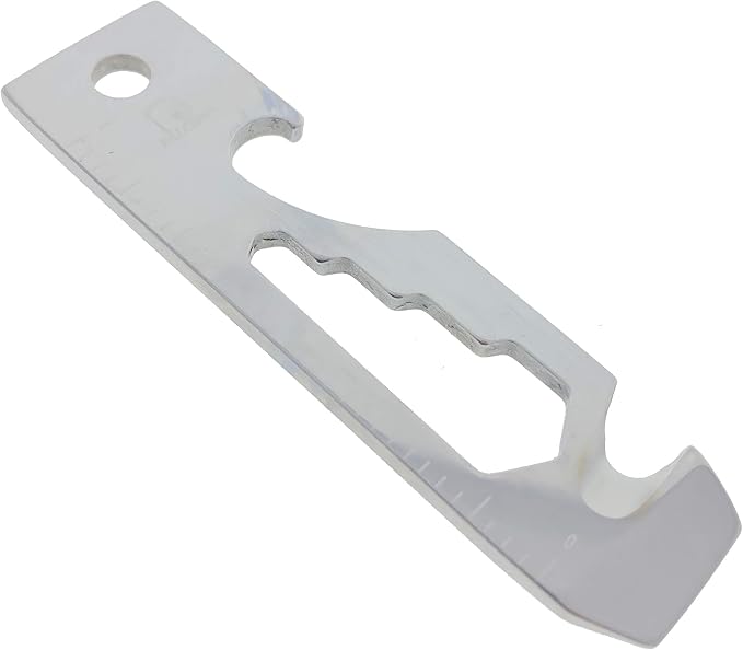 Wallet Size 6 Functions Hand Tool. Stainless Steel. For Camping, Fishing, Hunting, EDC Tool (BK+BL+CH+GD+RB)