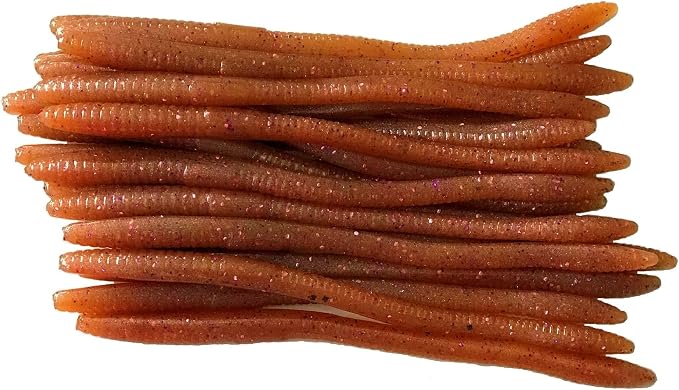 20 Pcs 5" Finesse Trick Worm (Scent, Float) Soft Plastic Bait for Bass Fishing