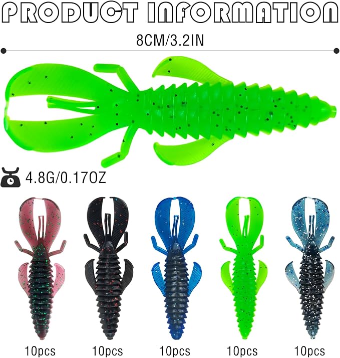 Soft Fishing Lures Kit Paddle Tail Swimbaits Plastic Worms Set Mixed Color Minnow Jerkbait Bass Lure Baitsfor Trout,Walleye,Crappie