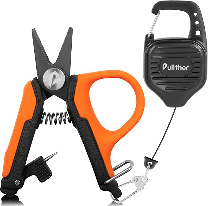 Fishing Line Cutter,Mini Fishing Scissors for Braided Line with Retractor