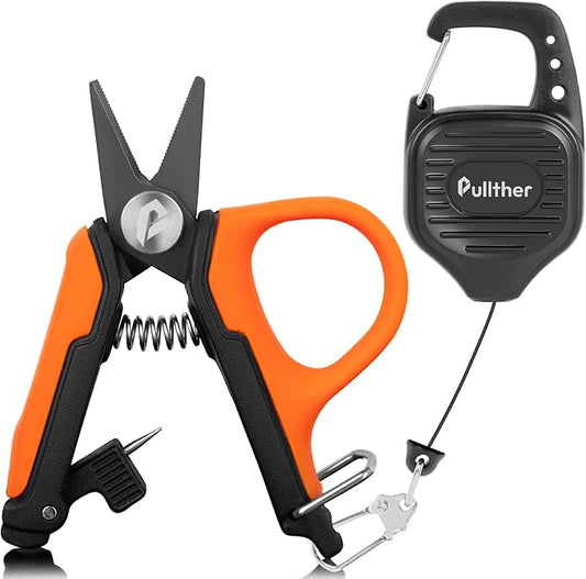 Fishing Line Cutter,Mini Fishing Scissors for Braided Line with Retractor
