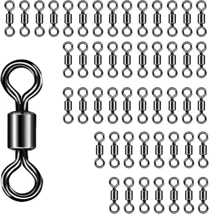 Eupheng Quick Change Fly Fishing Snaps Stainless Steel, Fishing swivels, Fast Easy & Secure, Hook Snaps for Flies, Jigs, Lures, Great Value Pack