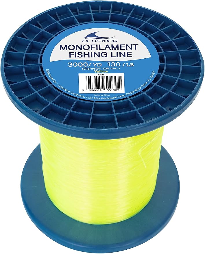 BLUEWING Monofilament Fishing Line Clear Mono Fish Wire Thin Diameter String 6-400 lbs, 50-3000 Yards