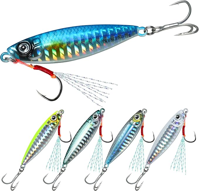TRUSCEND Vibespinner Easy Catch Fishing Lures with BKK Hooks, Tail Spinner Baits with 4 Actions, Vibrating Swimming Flashing & Jigging for More Bites, Spoon Lures for Bass Trout Crappie Walleye Pike