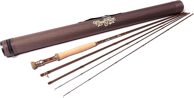 Moonshine Rod Company Fast Action Fly Fishing Rod – Carbon Fiber Graphite Rod with Zippered Travel Case – Drifter II, Vesper, Epiphany ESN, Outcast, Phantom & Rambler Series - 2WT up to 12WT Rods