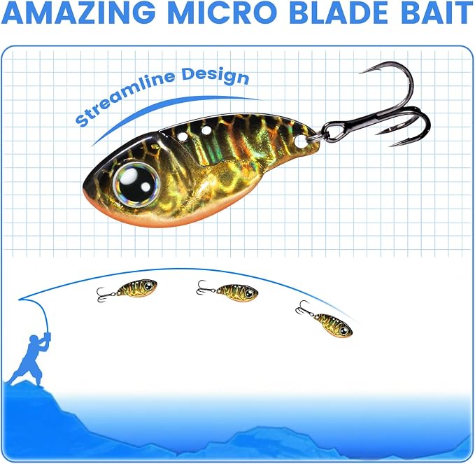 TRUSCEND Vibespinner Easy Catch Fishing Lures with BKK Hooks, Tail Spinner Baits with 4 Actions, Vibrating Swimming Flashing & Jigging for More Bites, Spoon Lures for Bass Trout Crappie Walleye Pike