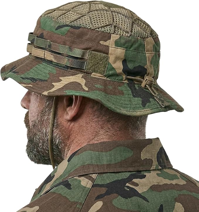 CQR Men's Tactical Boonie Hat, Breathable Packable Sun Hat for Hunting, Hiking, Fishing, Shooting, and Outdoor Activities