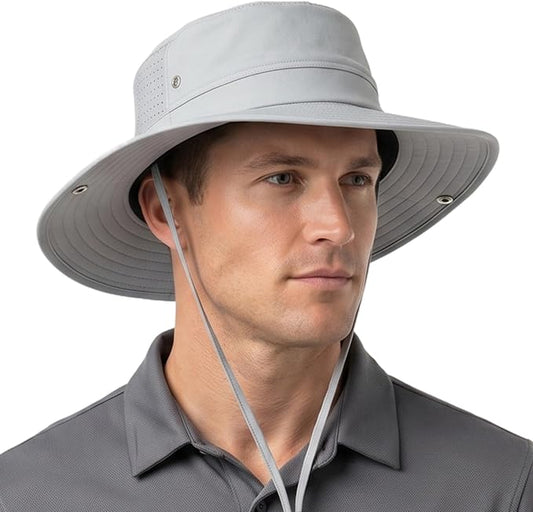 TOP-EX UVCoolix™ Cooling Sun Hat for Men Women UPF 50 Wide Brim Bucket Hat for Hiking, Fishing & Big Head - Cools Up 2 Hours