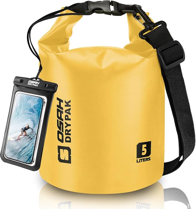 Waterproof Dry Bag, 5L/10L/20L/30L/40L Roll Top Lightweight Storage Backpack with Phone Case for Women & Men, Floating Waterproof Sack for Travel, Swimming, Kayaking, Paddle Board, Camping & Beach