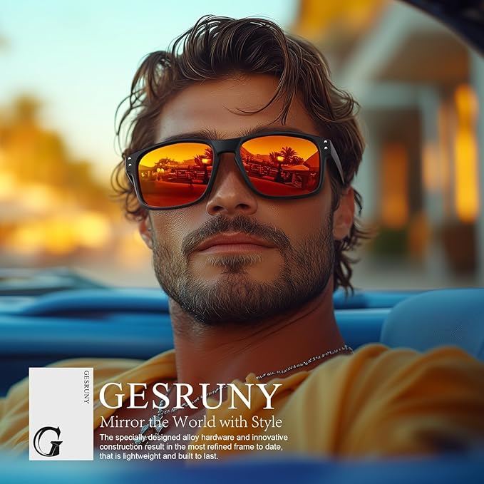Polarized Sunglasses for Men Women - Classic Sport Sun Glasses for Driving Running Cycling Fishing UV400 Protection