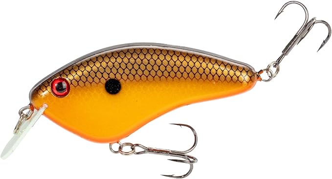 Strike King Hardliner Fishing Lure, Flat Sided Crankbait, Circuit Board Lip, Extra Tight Wobble, Size 4 Treble Hooks