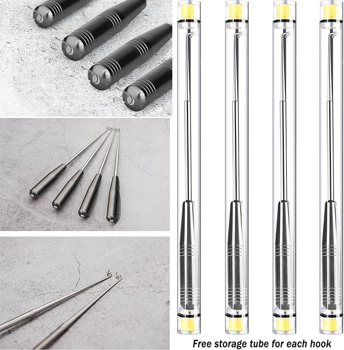 Fish Hook Remover Tool, Fishing Hook Quick Removal Descending Device, Fishing Gear Security Equipment Kits for Adult, Hook Extractor Accessories Detacher Tools with 4PCS Storage Tube