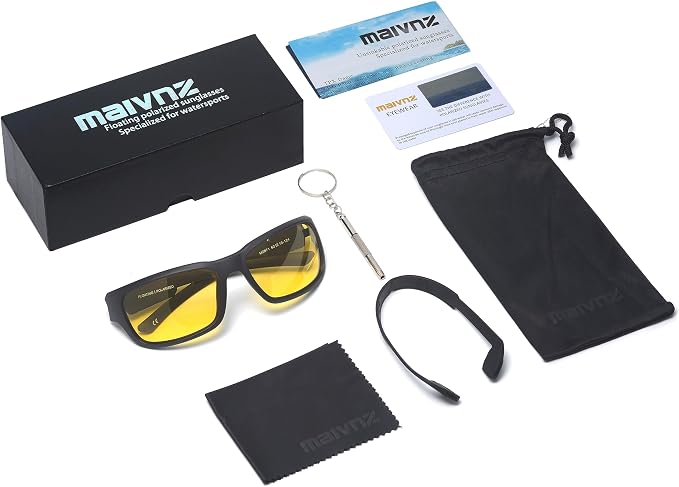 maivnz Floating Polarized Fishing Sunglasses for Men Women, Unsinkable UV400 Sports Glasses for Kayaking, Boating & Surfing