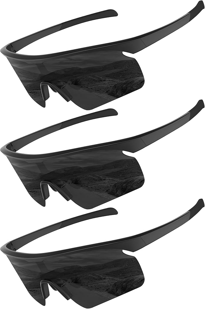 Polarized Sports Sunglasses for Men Women, UV400 One-Piece Lens Sport Shades for Baseball, Running, Cycling, Fishing