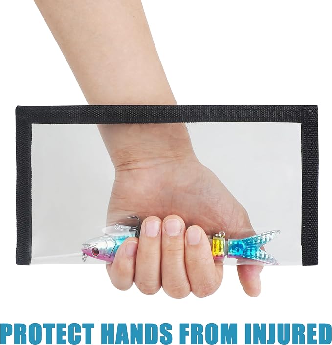 Fishing Lure Wraps, Fishing Hook Covers Durable Clear PVC Lure Covers Keeps Fishing Safe Easily See Lures Bait Storage Protector