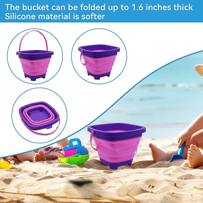 2PCS Fishing Net with Bucket, Telescopic Fishing Landing Net, Collapsible Youth Sand Bucket, Youth Fish Butterfly Catching for Freshwater Saltwater Outdoor Activities