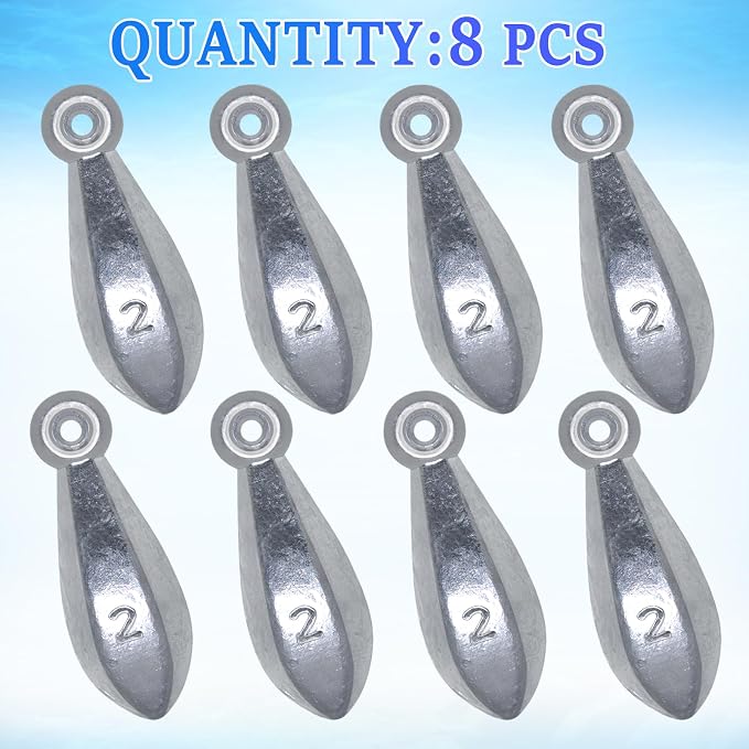 Fishing Weights Sinkers Bank Fishing Lead Sinkers Bullet Fishing Weights Ocean Saltwater Surf Fishing Gear Fishing Assortment 1oz 2oz 3oz 4oz