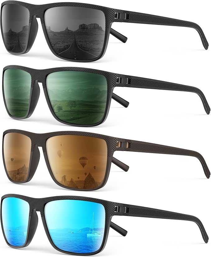 Sunglasses-Men Polarized Mens Sunglasses: Classic Women Sun Glasses UV Protection for Fishing