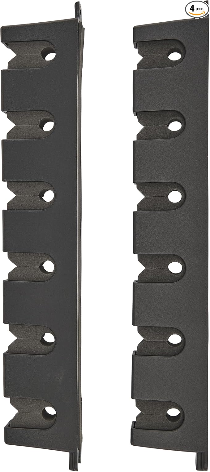 Berkley Horizontal Fishing Rod Rack, Stores 6 Rods, Black, Soft Foam Grip Pads Protect Rod Finishes, Durable Construction, Easy to Mount with Common Tools