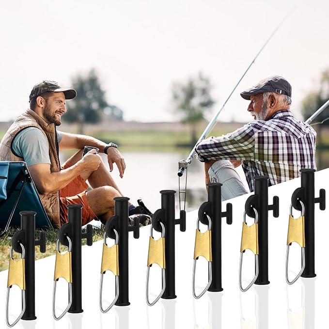 Soulchen 50 Pcs Sinker Slides for Catfishing with Metal Snaps ABS Fishing Weight Sinkers Slider Clip Outdoor Accessories Catfishing Tackle Equipment for Fishing Boat Beach