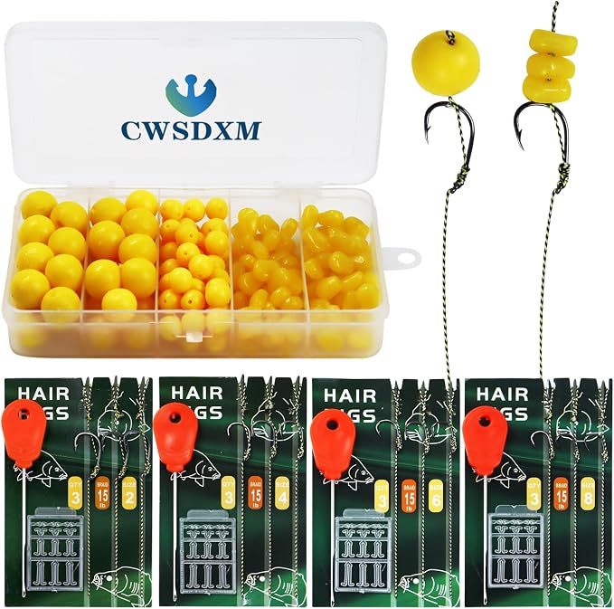 CWSDXM Carp Fishing Hair Rigs Baits Carp Rigs Kit Fishing Equipment Accessories 70pcs/206pcs
