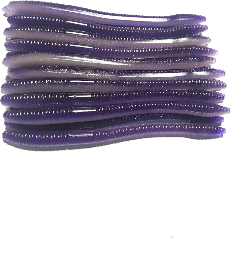 20 Pcs 5" Finesse Trick Worm (Scent, Float) Soft Plastic Bait for Bass Fishing