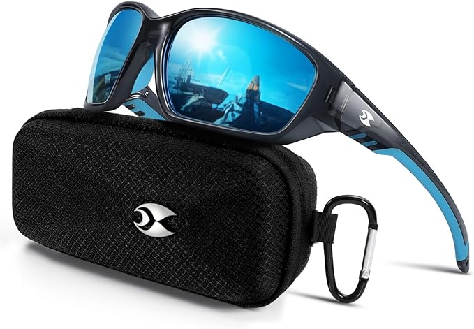 suoso Sports Polarized Sunglasses for Men: Womens UV400 Protection Sun Glasses Wrap Around Goggles for Fishing Driving TR90